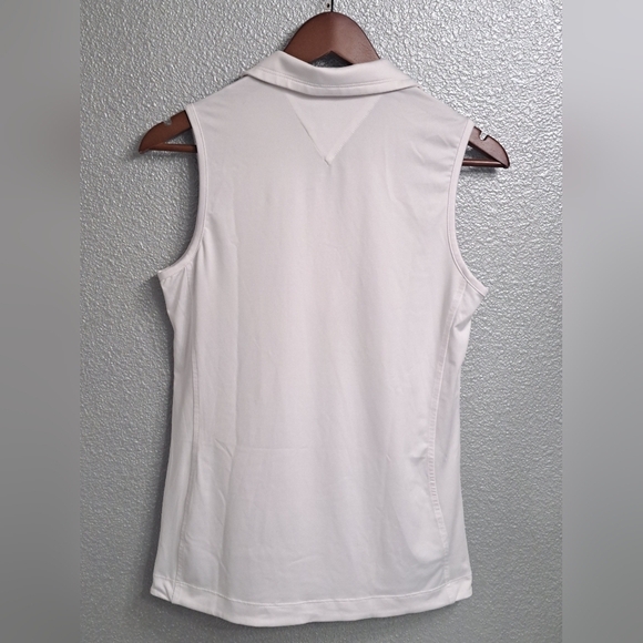 Chase 54 White Sleeveless Zip Up Collared Top  Size S - Picture 4 of 13